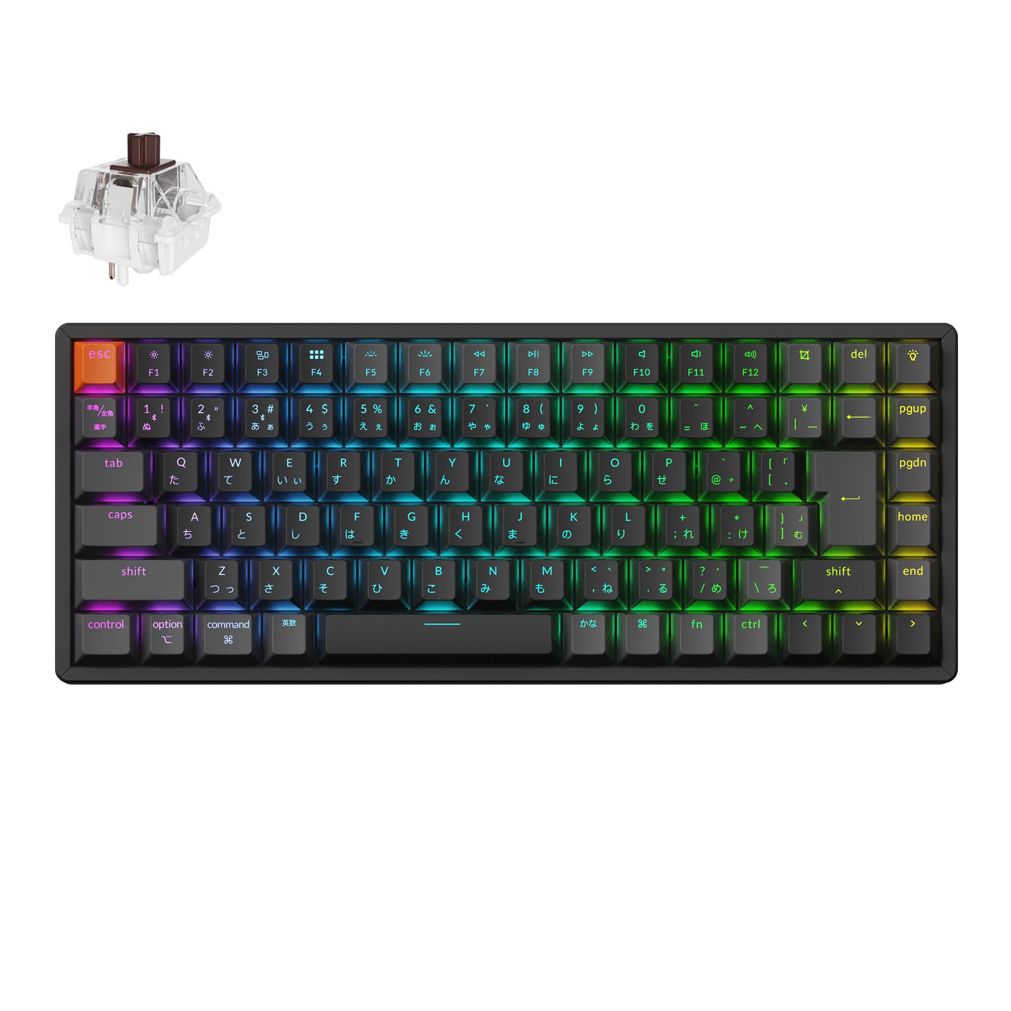 Keychron k2 ワイヤレス・メカニカルキーボード 赤軸＋純正パームレスト Keychron K2 Pro QMK/VIA ワイヤレス メカニカルキーボード（US