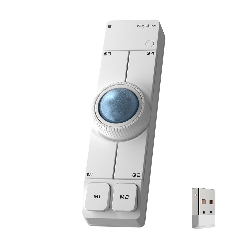 Keychron Nape Pro ワイヤレストラックボールマウス ホワイト
