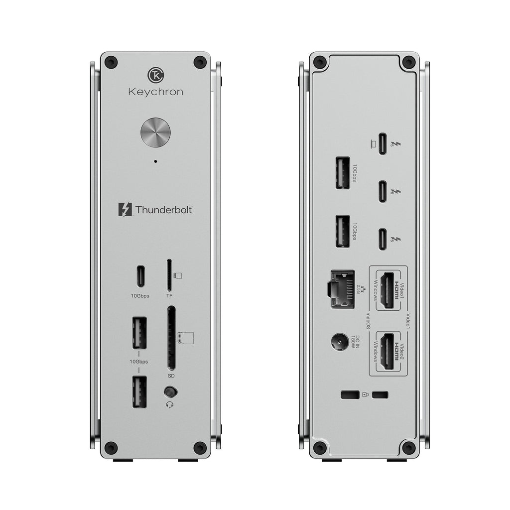 Keychron Thunderbolt 5 ドック ポート面