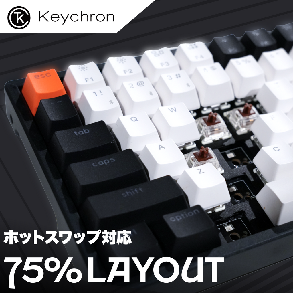 Keychron K2 ホットスワップ対応ワイヤレス・メカニカルキーボード Keychron K2 ホットスワップ対応ワイヤレス・メカニカルキーボード