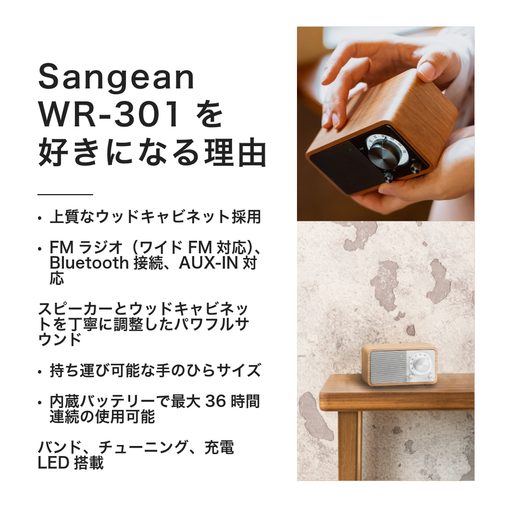 Sangean WR-301 FMラジオ・Bluetoothスピーカー– SUPER KOPEK