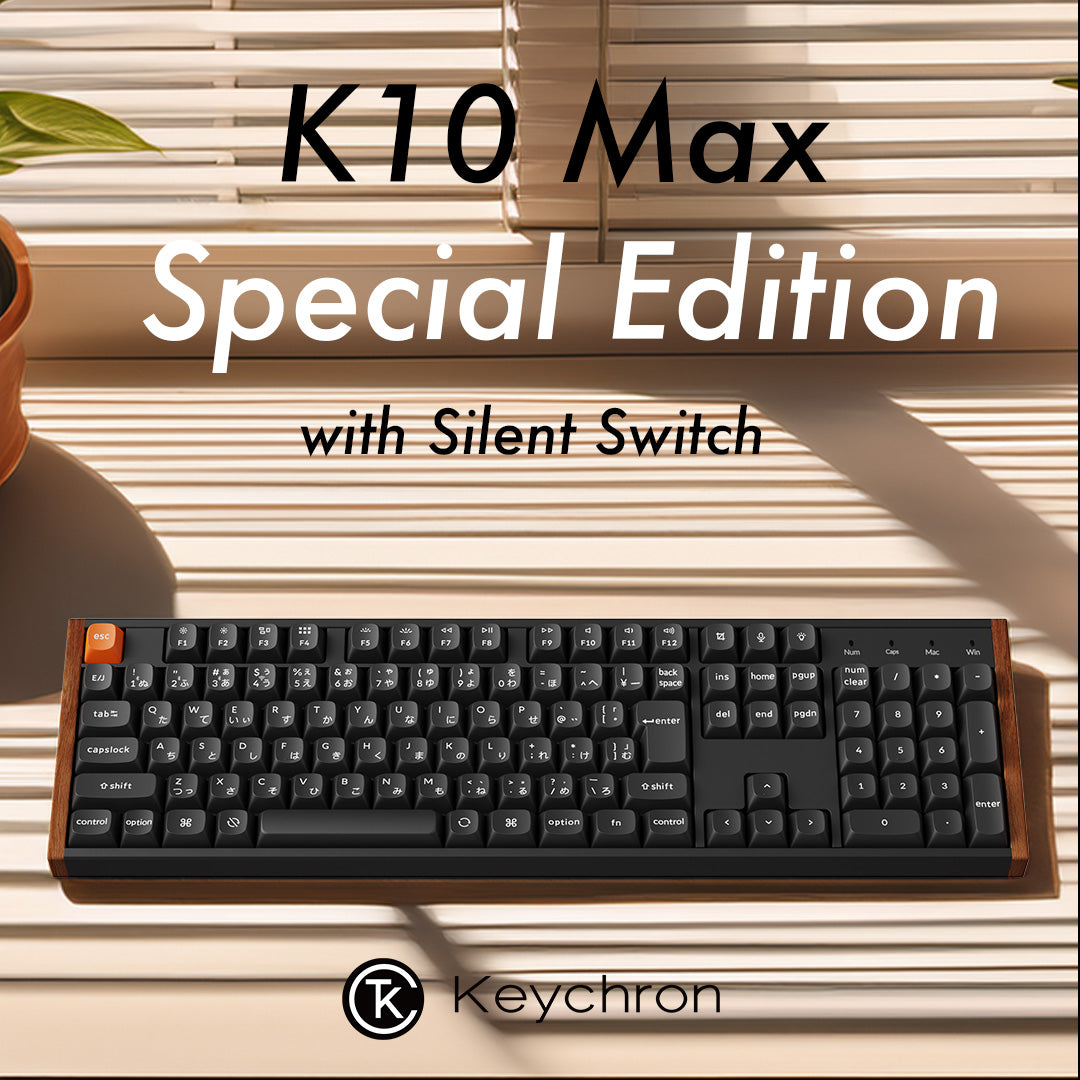 【Keychron】キークロン　K10MAX JIS 赤軸　フルサイズ Keychron Keychron K10 ワイヤレス・メカニカルキーボード White LED
