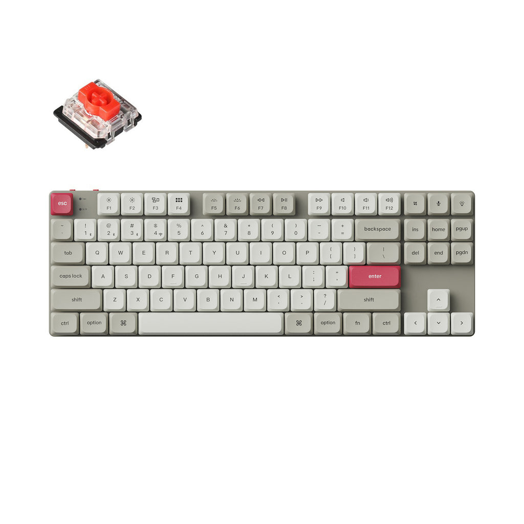 Keychron K1 Max（ロープロファイル、赤軸、静音） Keychron K1 Max QMK/VIA ワイヤレス カスタム・メカニカル