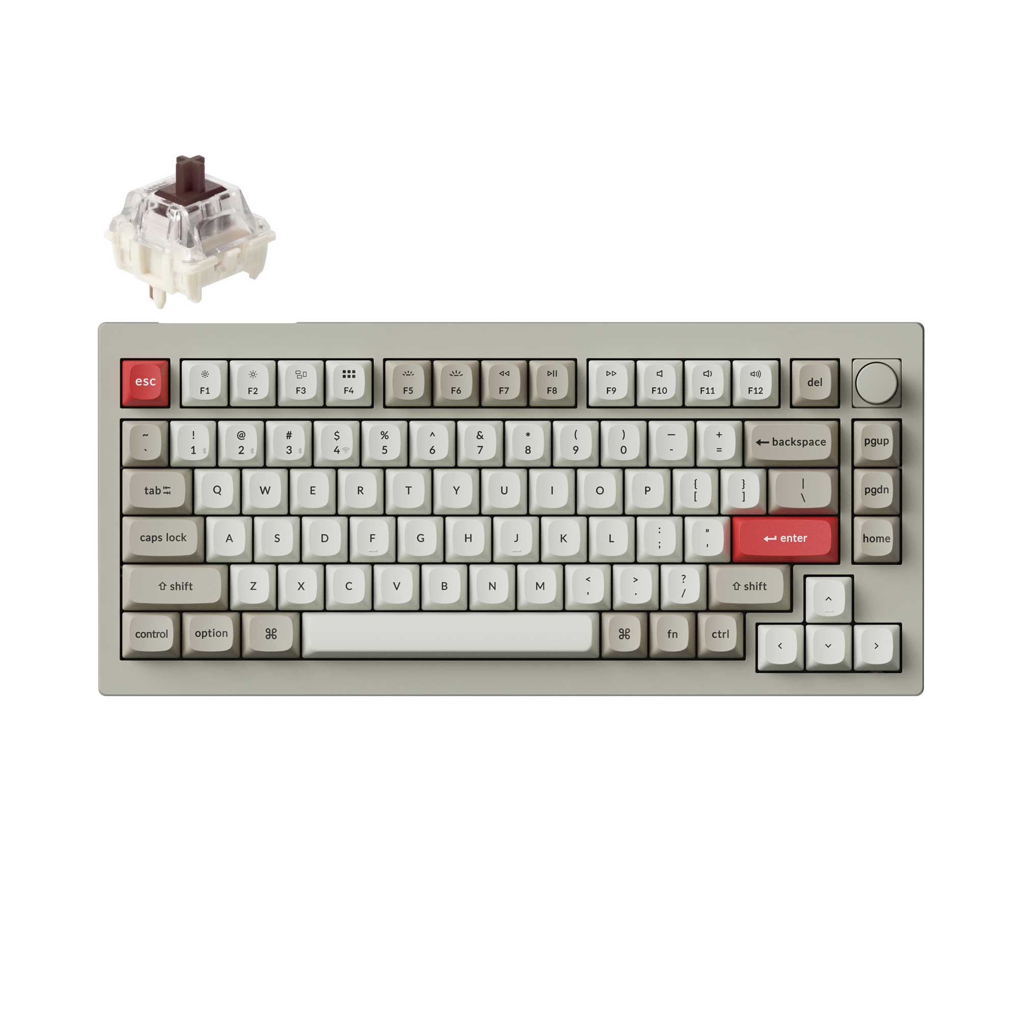 Keychron V1 Max QMK/VIA メカニカルキーボード　バナナ軸 Keychron V1 MAX QMK/VIA ワイヤレスカスタム・メカニカル