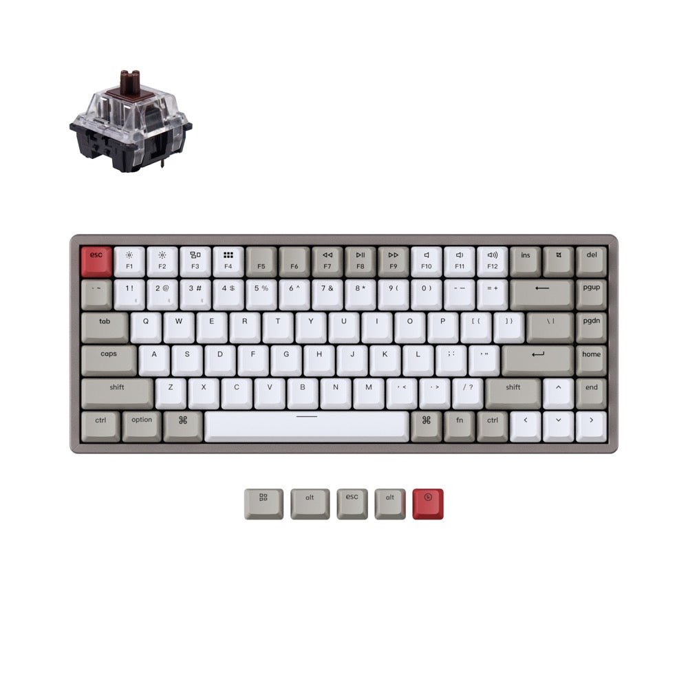 Keychron K2 メカニカルキーボード グレー/オレンジ Keychron K2 メカニカルキーボード グレー/オレンジ