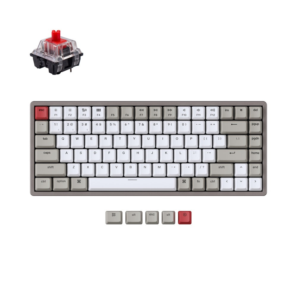 【未使用•未開封】keychron k4 赤軸 ワイヤレス　ホワイトバックライト Keychron K4 ワイヤレス・メカニカルキーボード | kopek｜