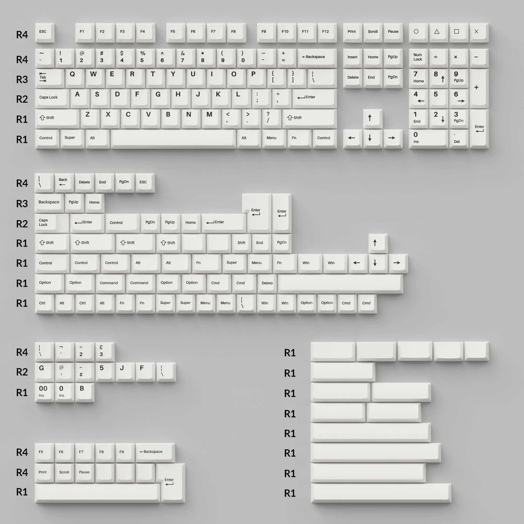 Keychron Cherryプロファイル Double Shot PBTフルセット・キー