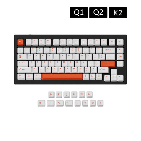 Keychron OEM Dye-Sub PBTキーキャップセット(Orange)– SUPER