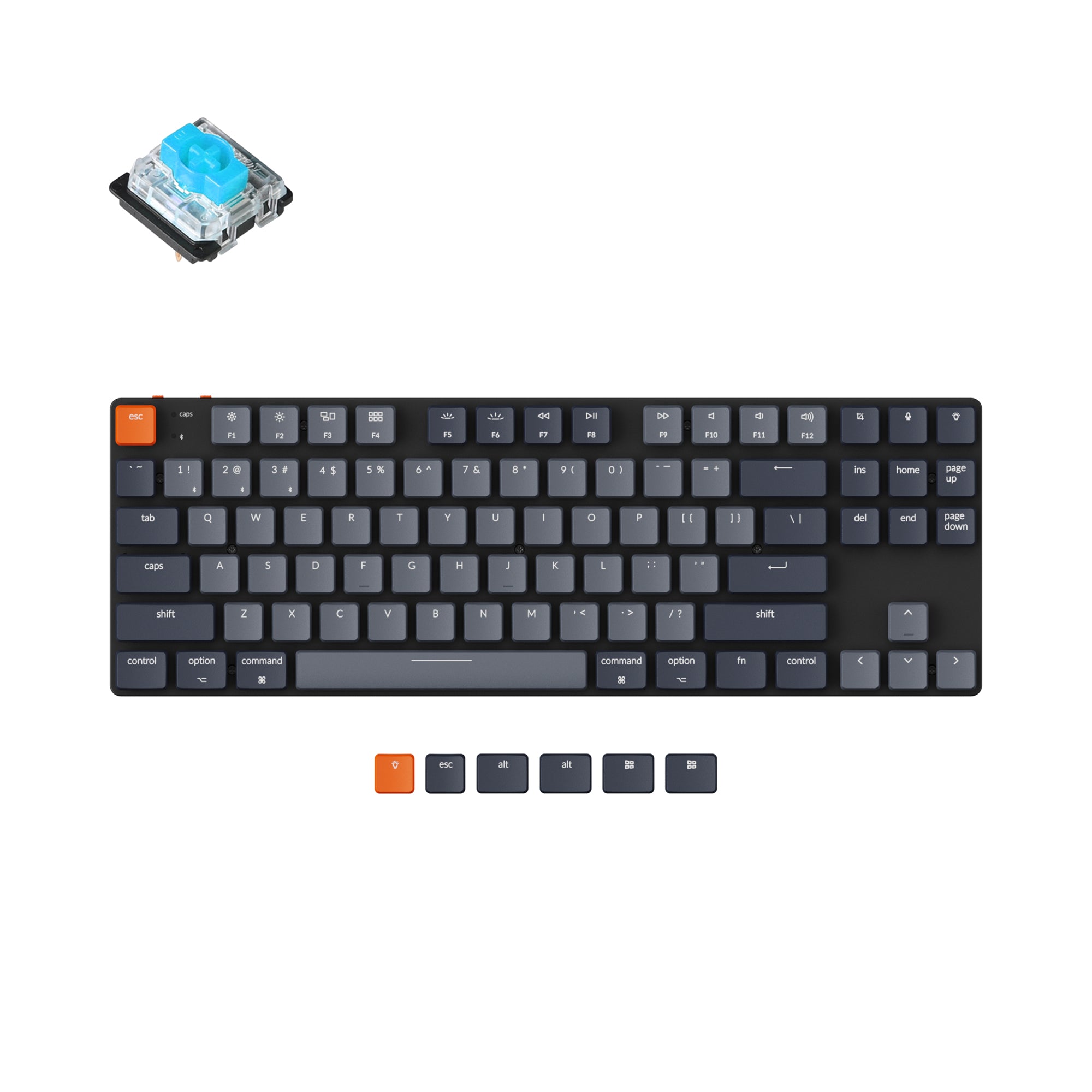 Keychron K1 V4 メカニカルキーボード 赤軸 ロープロファイル Keychron K13 Pro QMK/VIA ワイヤレス メカニカルキーボード（US